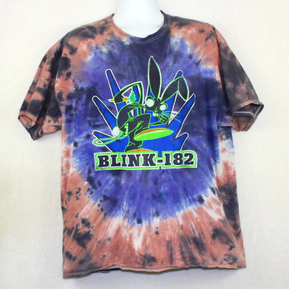 Blink 182 Band Bunny Tye Dye Goodie Two Sleeves Shirt T -Shirt Mens Small